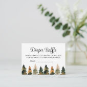 ウッドランド赤ちゃんシャワーおむつラッフルエンクロージャカード エンクロージャーカード (スタンド正面)