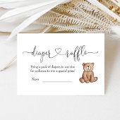 ウッドランド赤ちゃんシャワーおむつラッフルエンクロージャカード エンクロージャーカード