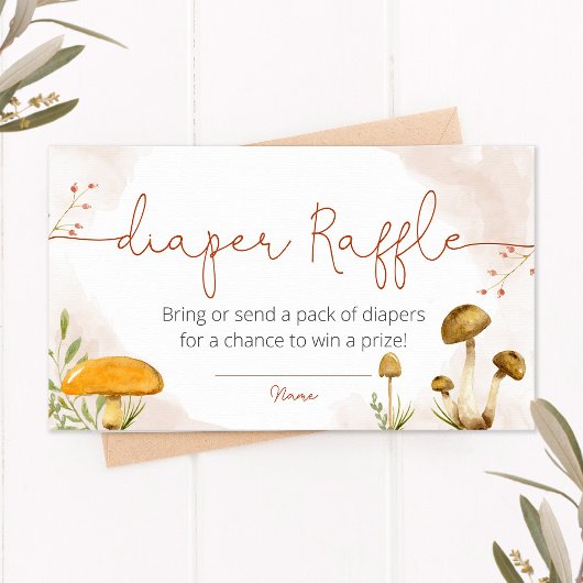 ウッドランド赤ちゃんシャワーおむつラッフルカード プレイスカード