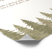 ウッドランド赤ちゃんシャワーおむつラッフルサイン ポスター (角)