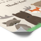 ウッドランド赤ちゃんシャワーおむつラッフルサイン ポスター (角)