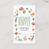 ウッドランド赤ちゃんシャワーおむつラッフル エンクロージャーカード (正面)