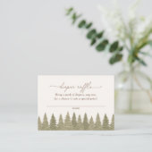 ウッドランド赤ちゃんシャワーおむつラッフル エンクロージャーカード (スタンド正面)