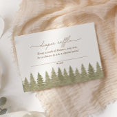 ウッドランド赤ちゃんシャワーおむつラッフル エンクロージャーカード