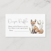 ウッドランド赤ちゃんシャワーおむつラッフル エンクロージャーカード (正面)