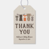 ウッドランド赤ちゃんシャワーお気に入りタグギフトタグ ギフトタグ (正面)