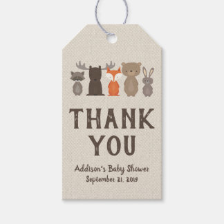 ウッドランド赤ちゃんシャワーお気に入りタグギフトタグ ギフトタグ