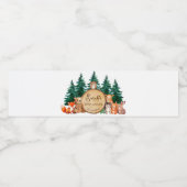 ウッドランド赤ちゃんシャワーかわいい森林動物パインウッド ペットボトルラベル (シングルラベル)