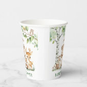 ウッドランド赤ちゃんシャワーかわいい森林動物 紙コップ (右)