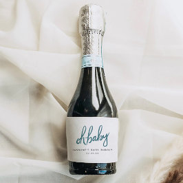 ウッドランド赤ちゃんシャワーきらめくミニワインラベル スパークリングワインラベル