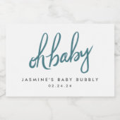 ウッドランド赤ちゃんシャワーきらめくミニワインラベル スパークリングワインラベル (シングルラベル)