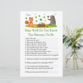 ウッドランド赤ちゃんシャワーのゲームをどれだけ知っているか (スタンド正面)