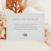 ウッドランド赤ちゃんシャワーギフト付きディスプレイカード エンクロージャーカード