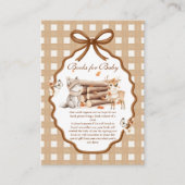 ウッドランド赤ちゃんシャワーギンガムブックスベビーEnclo エンクロージャーカード (正面)