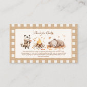 ウッドランド赤ちゃんシャワーギンガムベビー エンクロージャーカード (正面)