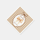 ウッドランド赤ちゃんシャワーギンガム スタンダードカクテルナプキン (角)