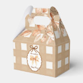 ウッドランド赤ちゃんシャワーギンガム フェイバーボックス (正面サイド)