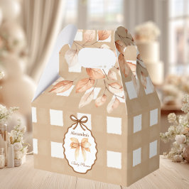 ウッドランド赤ちゃんシャワーギンガム フェイバーボックス