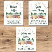 ウッドランド赤ちゃんシャワーゲームがポスターセットを引き立てる