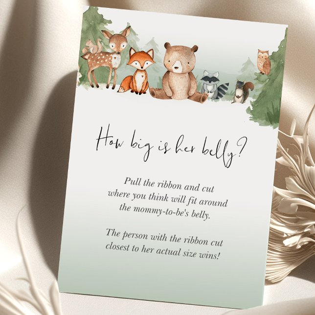 ウッドランド赤ちゃんシャワーゲーム彼女の腹の大きさ？ (クリエイターアップロード済み)