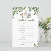 ウッドランド赤ちゃんシャワーゲーム – ベビー言葉スクランブル (スタンド正面)