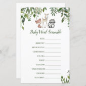 ウッドランド赤ちゃんシャワーゲーム – ベビー言葉スクランブル (正面/裏面)