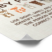 ウッドランド赤ちゃんシャワーゲーム – ベビー食べ物ポーを推測 ポスター (角)