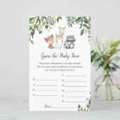 ウッドランド赤ちゃんシャワーゲーム – 推測ベビー項目 (スタンド正面)