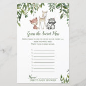 ウッドランド赤ちゃんシャワーゲーム – 甘い混乱を推測 (正面)