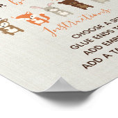 ウッドランド赤ちゃんシャワーサイン – ヘッドバンドステーション ポスター (角)