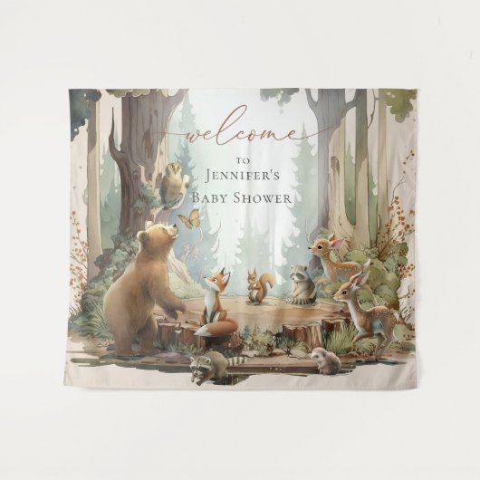 ウッドランド赤ちゃんシャワータペストリー タペストリー (正面(横))