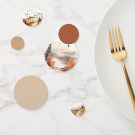 ウッドランド赤ちゃんシャワーテーブル紙吹雪素朴林 コンフェッティ