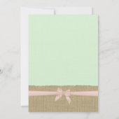 ウッドランド赤ちゃんシャワーディアー&バーラップ 招待状 (裏面)