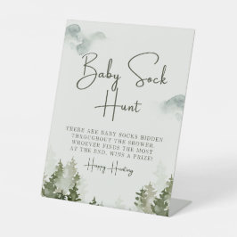 ウッドランド赤ちゃんシャワーパーティー装飾 台座サイン