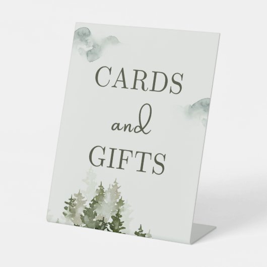 ウッドランド赤ちゃんシャワーパーティー装飾 台座サイン (正面)