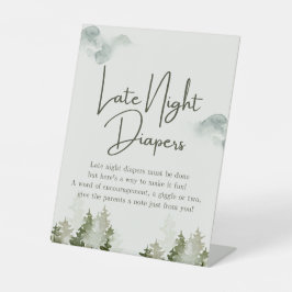 ウッドランド赤ちゃんシャワーパーティー装飾 台座サイン