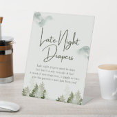 ウッドランド赤ちゃんシャワーパーティー装飾 台座サイン (インサイチュ)