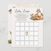 ウッドランド赤ちゃんシャワービンゴゲーム (正面/裏面)
