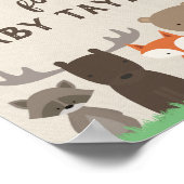 ウッドランド赤ちゃんシャワーヘッドバンドステーションの看板ポスター ポスター (角)