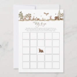 ウッドランド赤ちゃんシャワーベビービンゴゲーム