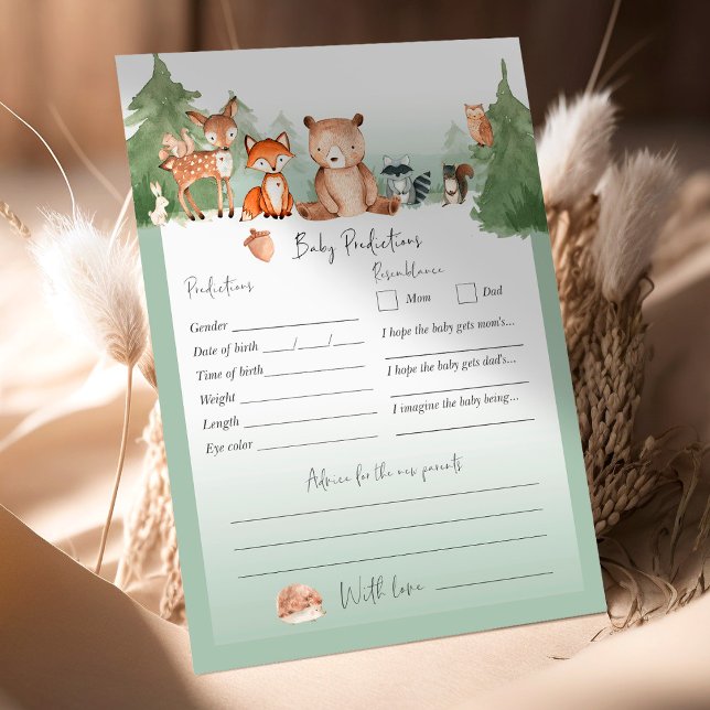 ウッドランド赤ちゃんシャワーベビー予測 (クリエイターアップロード済み)