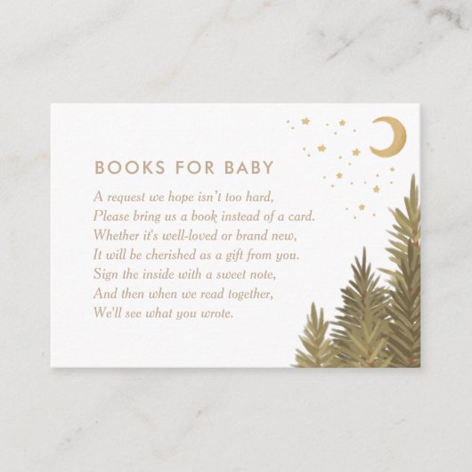 ウッドランド赤ちゃんシャワーベビー本 エンクロージャーカード (正面)