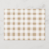 ウッドランド赤ちゃんシャワーベビー インビテーションポストカード (裏面)