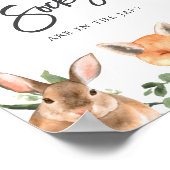 ウッドランド赤ちゃんシャワー何枚のソックスのポスター ポスター (角)