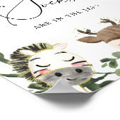 ウッドランド赤ちゃんシャワー何靴下のサインを推測 ポスター (角)