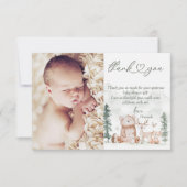 ウッドランド赤ちゃんシャワー写真 サンキューカード (正面)