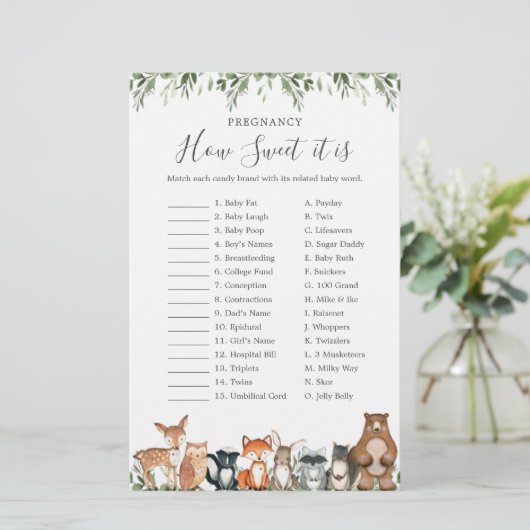 ウッドランド赤ちゃんシャワー妊娠甘さ (スタンド正面)