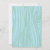 ウッドランド赤ちゃんシャワー招待状、森林動物 招待状 (裏面)