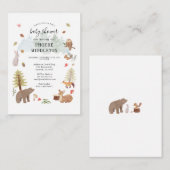 ウッドランド赤ちゃんシャワー森林動物 ノートカード (正面/裏面)