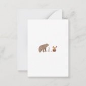 ウッドランド赤ちゃんシャワー森林動物 ノートカード (裏面)